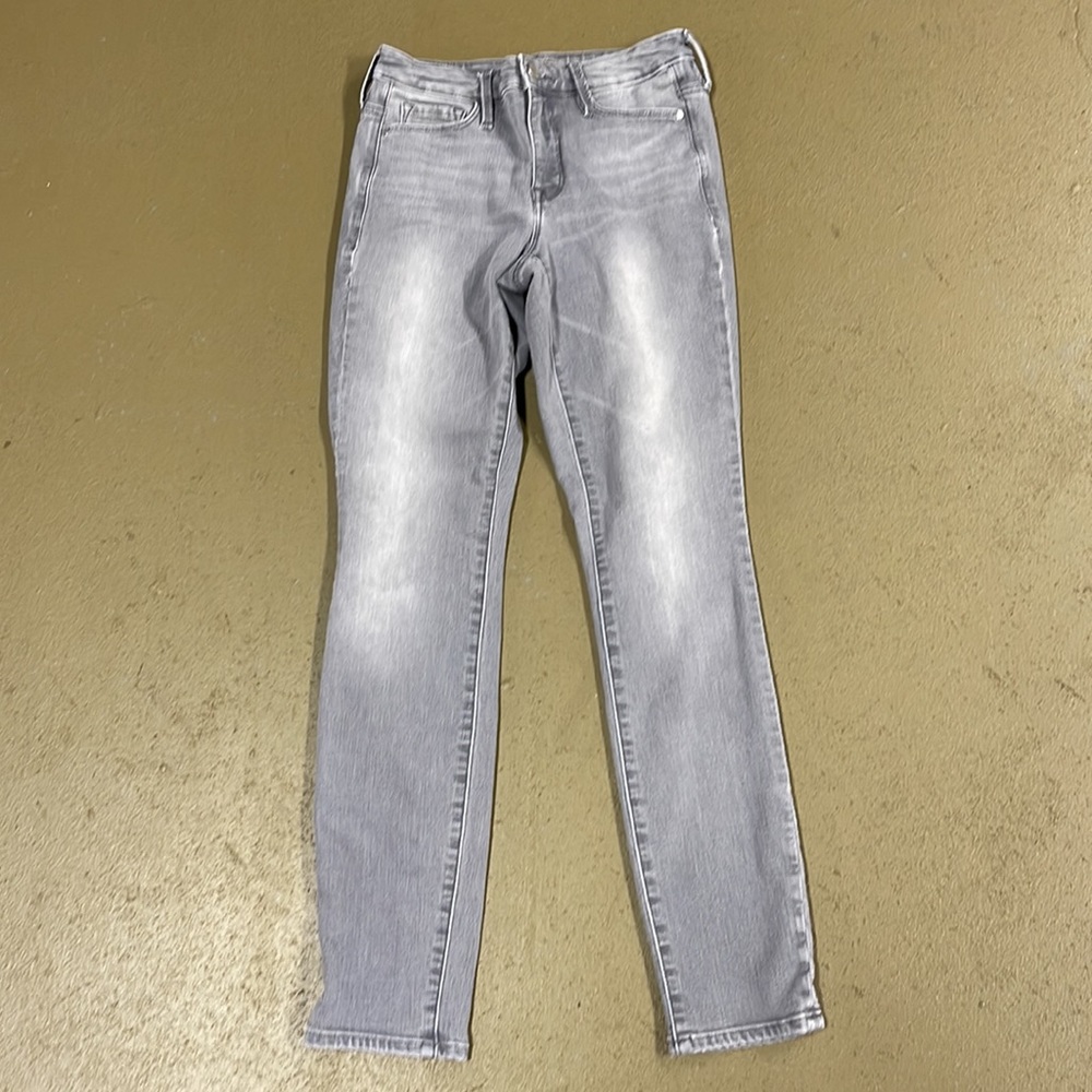 Athleta Faded Gray Stretch Skinny Jeans Size 0 EUC